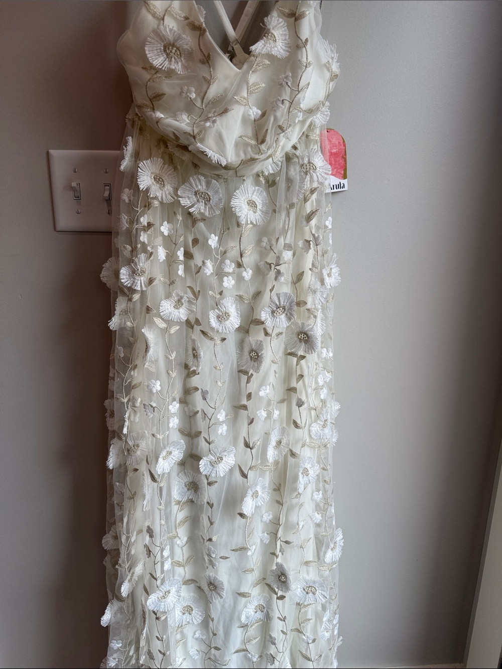 ARULA Ivory Floral Embroidered Maxi Dress - Picture 14 of 14